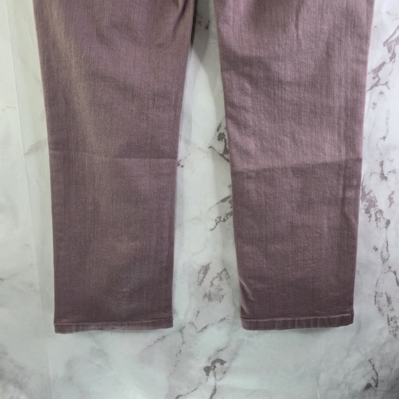 LL Bean Jeans Womens 2 Petite Short Purple True Shape Straight Smokey Mauve - Picture 8 of 12